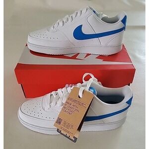 NIKE Court Vision LO NN Men Basketball Shoe DH2987-105 White/Lt Blue 7